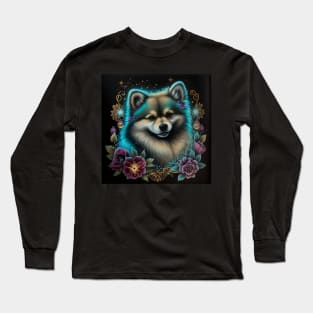 Glowing Pomsky Long Sleeve T-Shirt